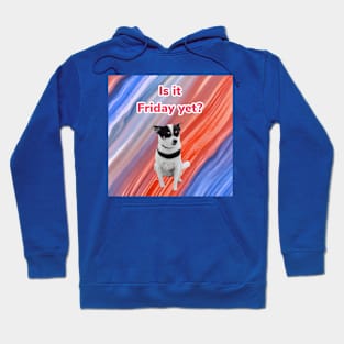 Abstract print with funny saying and dog Hoodie